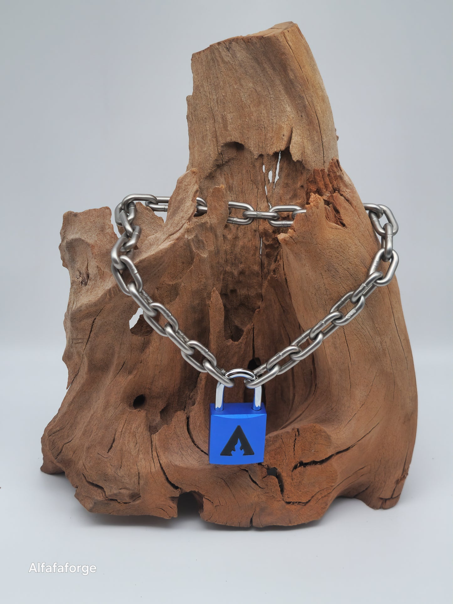 Guardian Saphire Invers Kombi mit Edelstahl-Kette und silbernem Schäkel