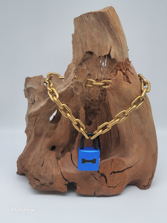 Guardian Saphire Invers Combo engraved with Sahara Chain & black Shackle