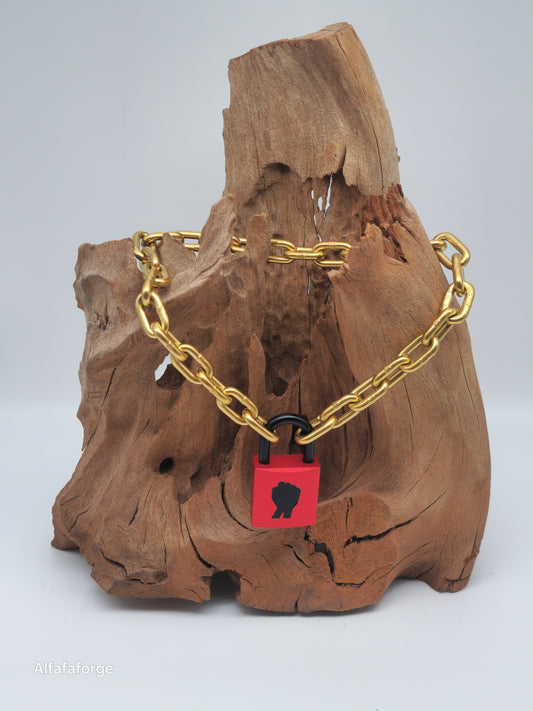 Titan Inferno Inverse Kombi mit Shiny Gold Kette & schwarzem Schäkel