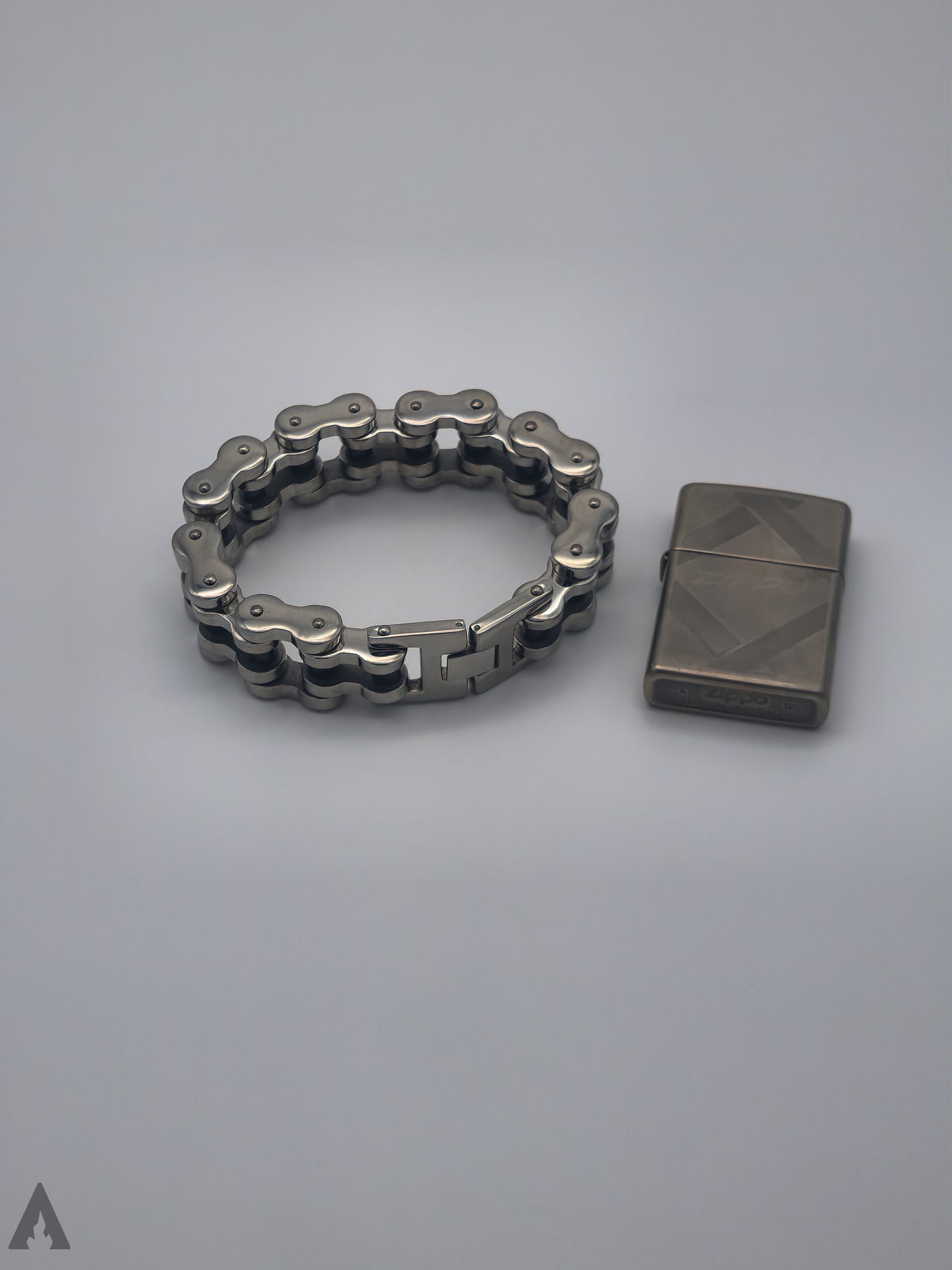 BIKER Bracelet Silver-Black
