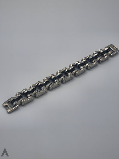 BIKER Bracelet Silver-Black