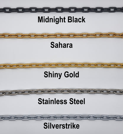 Guardian Flare Invers Combo engraved with Shiny Gold Chain & black Shackle